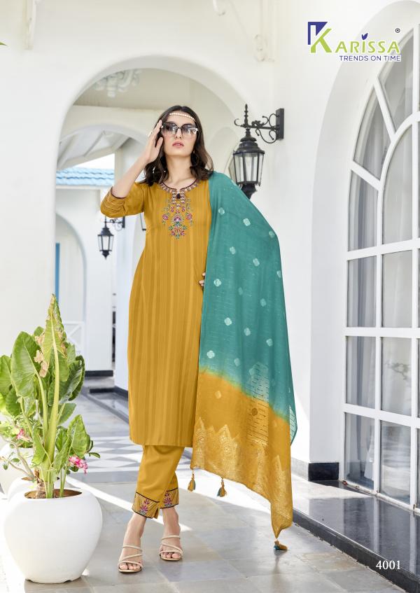 Karissa Opel Vol 4 Premium Kurti Pant With Dupatta Collection